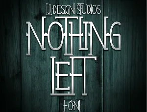 Nothing Left font
