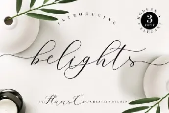 Belights Calligraphy font