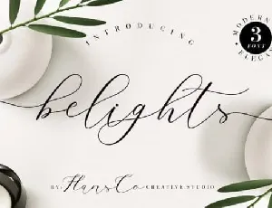 Belights Calligraphy font