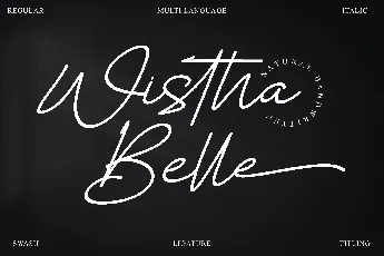 Wistha Belle - Personal Use font