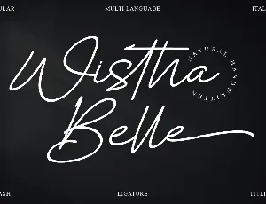 Wistha Belle - Personal Use font
