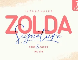 Zolda Script Sans Family font