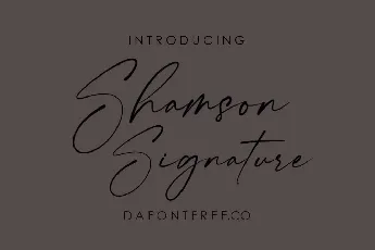 Shamson Signature font