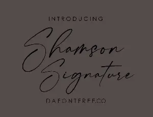 Shamson Signature font