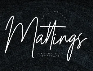 Mattings Handwritten Signature font