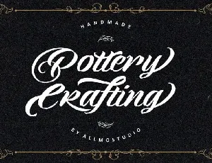 Pottery Crafting Script font