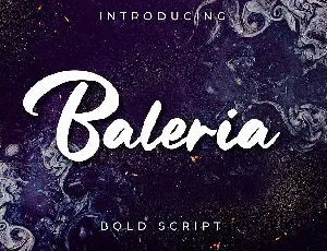 Baleria Bold Script font