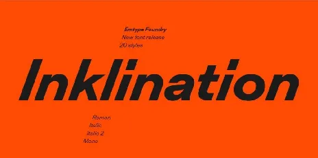 Inklination font