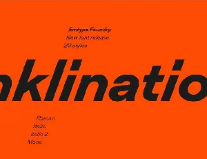 Inklination font