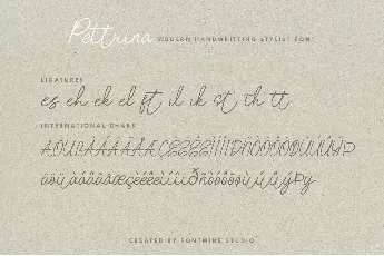 Pettrina Demo font