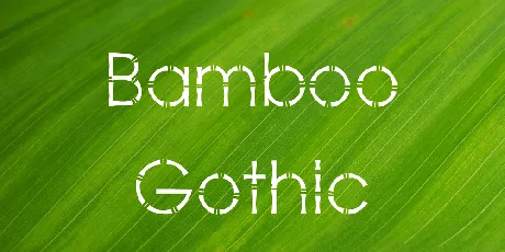 Bamboo Gothic font