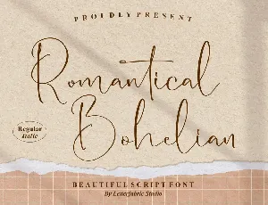 Romantical Bohelian font