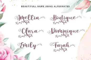 Botanical Flourish Calligraphy font