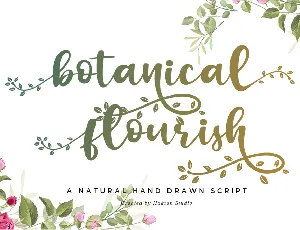 Botanical Flourish Calligraphy font