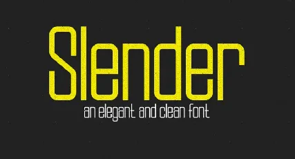 Slender Family font