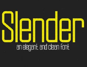 Slender Family font