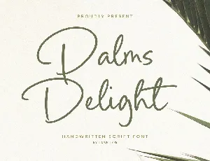 Palms Delight font