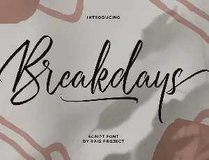 Breakdays Demo font