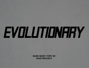 Evolutionary Demo font