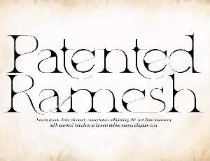 Patented Ramesh Demo font