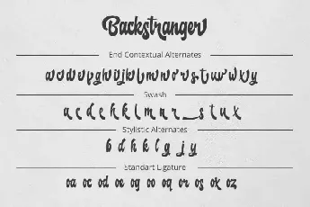 Backstranger – Bold Script font