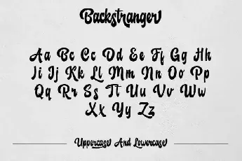 Backstranger – Bold Script font