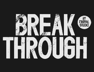 Breakthrough font