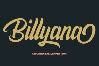 Billyana Bold Script font