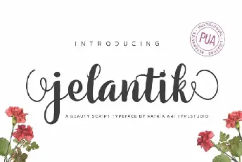 Jelantik Script font