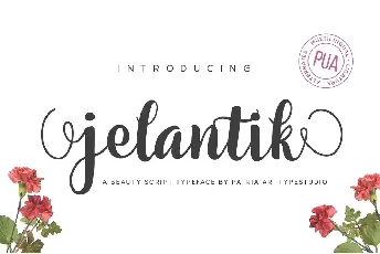 Jelantik Script font