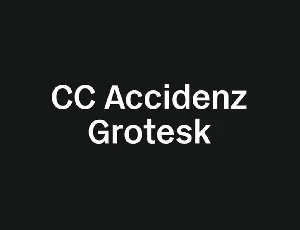 CC Accidenz Grotesk font