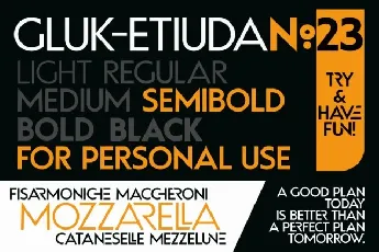 Gluk Etiuda No23 font