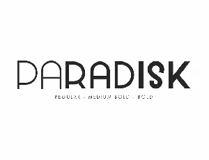 Paradisk Demo font