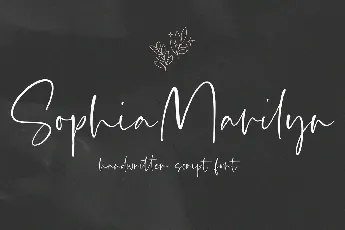 Sophia Marilyn font