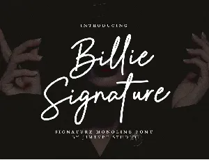 Billie Signature font