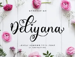 Deliyana Calligraphy font