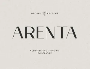 Arenta font