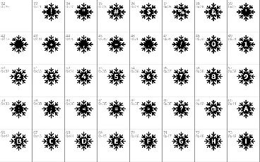 MF Snowflakes font