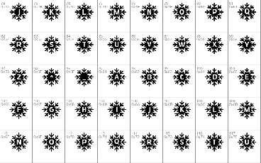 MF Snowflakes font