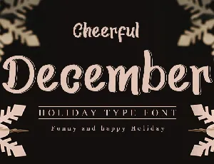 Cheerful December font