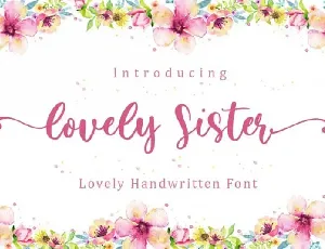 Lovely Sister Calligraphy font