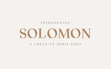 Solomon Serif Family font