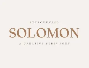 Solomon Serif Family font