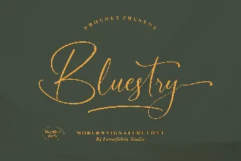 Bluestry font