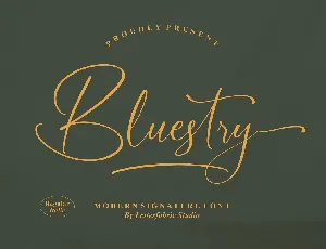 Bluestry font