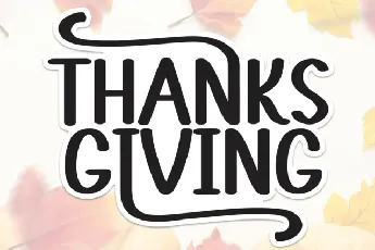 Thanks Giving Display font