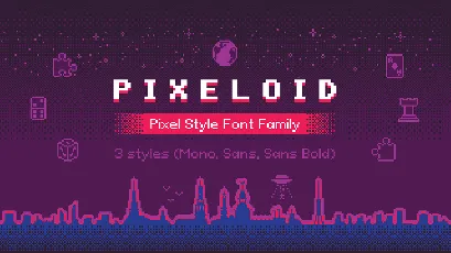 Pixeloid font