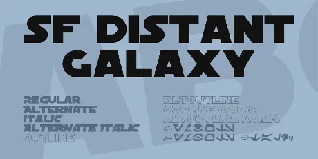 SF Distant Galaxy font