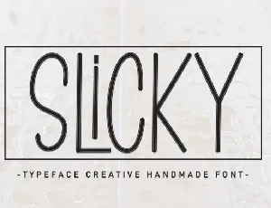 Slicky Display font