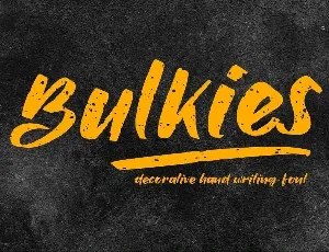 Bulkies font